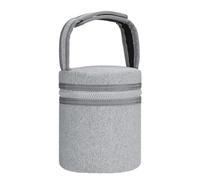 Sac isotherme pour lait maternel, avec sangle amovible, pratique et portable, 12,5 x 15,5 cm, noir/gris/beige, pour maman allaitante