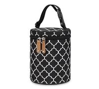 Sac isotherme pour lait maternel, grand sac portable pour biberon | Sac étanche et portable à suspendre pour tire-lait pour bébé - Sac de rangement étanche pour allaitement (gris, noir) (14 x 19 cm),