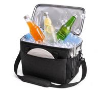 Sac Isotherme Relaxdays, 30 litres, étanche, 2 poignées et Une Sangle, Noir