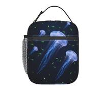 Sac Isotherme Repas Beautiful Jellyfishs And Little Fish Lunch Box Étanchéité Boîte À Déjeuner Réutilisable Panier Repas Pour Homme Femme Bureau Pique-Nique