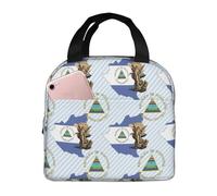 Sac Isotherme Repas Carte Du Drapeau Du Nicaragua Saint Michel Archange Ange Sac À Repas Isotherme Souple Filles Sac À Lunch Étanche, Pour Pique-Nique, École, Travail
