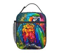 Sac Isotherme Repas Colorful Bird Parrots Lunch Box Réutilisable Panier Repas Léger Boîte À Déjeuner Pour Plage Étudian Homme Femme