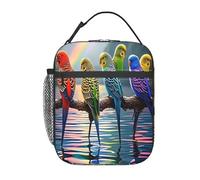 Sac Isotherme Repas Colorful Budgerigar Bird Boîte À Déjeuner Réutilisable Panier Repas Durable Lunch Box Pour Bureau Pique-Nique Voyage