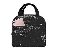 Sac Isotherme Repas Constellation Éléphant Cerf Baleine Sac Thermique Multi-Usages Fermeture Éclair Fourre-Tout, Pour Bureau, Plage, Pique-Nique, Déjeuner, 20x22cm