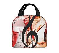 Sac Isotherme Repas Cœurs Notes De Musique Clés De Solfège Sac À Lunch Isotherme Multi-Usages Souple Fourre-Tout, Pour Pique-Nique, Bureau, Déjeuner, Adultes, 20x22cm