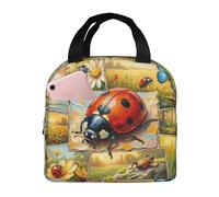 Sac Isotherme Repas Cute Ladybugs And Nature Panier Repas Réutilisable Lunch Box Léger Sac Repas Pour Bureau Voyage Étudian