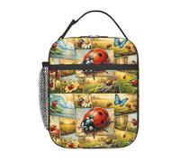 Sac Isotherme Repas Cute Ladybugs And Nature Sac Repas Réutilisable Boîte À Déjeuner Durable Lunch Box Pour Voyage Homme Femme Plage