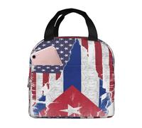 Sac Isotherme Repas Drapeau Américain De Cuba Racines Cubaines Sac Isotherme Picnic Famille Réutilisable Grande Capacité Petit Sac Isotherme Repaspanier Repas, Pour Adultes, Travail, Enfants