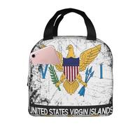 Sac Isotherme Repas Eagle Du Drapeau Vintage Des Îles Vierges Américaines Petit Panier Repas Étanche Grande Capacité Petit Sac Isotherme Repaspanier Repas, Pour Enfants, Déjeuner, Pique-Nique