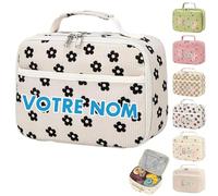 Sac Isotherme Repas Enfant et Adulte Personnalisé avec Nom Brodé, Petite Glaciere Souple Isotherme, Sac Isotherme Enfant Adorable, Lunch Bag pour Déjeuner Pique-Nique École Travail Voyage, 5L (D)