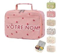 Sac Isotherme Repas Enfant et Adulte Personnalisé avec Nom Brodé, Petite Glaciere Souple Isotherme, Sac Isotherme Enfant Adorable, Lunch Bag pour Déjeuner Pique-Nique École Travail Voyage, 5L (B)