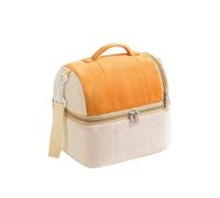 Sac Isotherme Repas Enfant,Imperméable Mignon Thermique Isolé Refroidisseur,avec 2 Compartiments et Bandoulière,Réglable Amovible