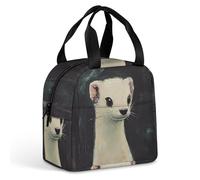 Sac Isotherme Repas Hermine Blanche Sac À Lunch Étanche Fermeture Éclair Multi-Usages Sac À Déjeuner, Pour Déjeuner, Travail, Enfants