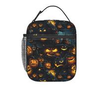 Sac Isotherme Repas Horror Pumpkin Head Halloween Lunch Bag Étanchéité Sac Repas Léger Panier Repas Pour Homme Femme Plage Étudian