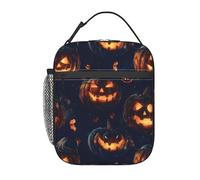 Sac Isotherme Repas Horror Pumpkin Head Halloween Lunch Box Étanchéité Panier Repas Léger Boîte À Déjeuner Pour Étudian Homme Femme Pique-Nique
