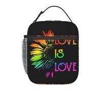 Sac Isotherme Repas Lgbt Rainbow Gay Pride Flag Love Is Love Sunflower Sac Repas Léger Boîte À Déjeuner Étanchéité Panier Repas Pour Homme Femme Plage Étudian