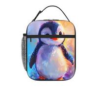 Sac Isotherme Repas Manchot Portable Sac à déjeuner Isolé Pliable Boîte à déjeuner pour École Femme Enfant