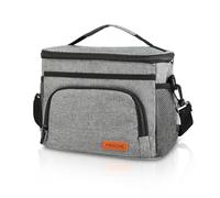 Sac Isotherme Repas - Mini Lunch Bag Isotherme 9L, Compact et Isolé, Idéal pour les Déplacements, le Travail, les Voyages, les Pique-niques (26x17x20cm) (Gris)
