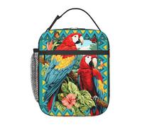 Sac Isotherme Repas Parrots Bird Sac Repas Durable Boîte À Déjeuner Réutilisable Panier Repas Pour Homme Femme Plage Étudian