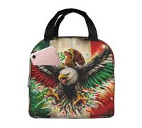 Sac Isotherme Repas Puissant Drapeau Mexicain À L'Eagle Petit Panier Repas Étanche Souple Panier Repas Isolé, Pour Adultes, École, Plage