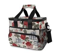 Sac isotherme rétro rose France pour pique-nique, pique-nique, camping, voyage, pour homme et femme