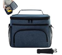 Sac isotherme - Sac à déjeuner isotherme - Grande boîte à goûter avec plusieurs poches - Sac à bandoulière épais et souple isolé thermiquement avec sangle réglable - Refroidisseur de repas