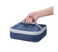 Sac isotherme souple portatif Sac à lunch en aluminium Easy Nettoyable Feuille d'aluminium Fermeture à glissière École de bureau enfants Adulte Pique-nique Rangement Nourriture Étanche Thermique Therm