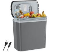 Sac isotherme - TECTAKE - Glacière électrique réfrigérante et chauffante, poignée de transport 20L 40 x 23,5 x 42,5 cm - Gris