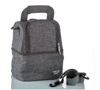 THERMOBABY - Sac Isotherme Repas 4,5L - Petit Sac Isotherme - Sac Lunch Isotherme, Sac Glaciere Isotherme - Lunch Bag Isotherme - Nomade - Ergonomique - Gris Chiné