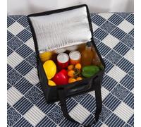 Sac isotherme tissé laminé pour l'extérieur et le déjeuner, offrant un grand espace de rangement et un design solide pour garder le contenu chaud ou froid (43 x 30 x 31 cm)