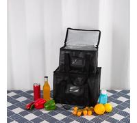 Sac isotherme tissé laminé pour l'extérieur et le déjeuner, offrant un grand espace de rangement et un design solide pour garder le contenu chaud ou froid (28 x 17 x 20 cm)