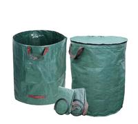 Sac Jardin Dechets Sacs à déchets de cour jardin, sac feuilles pelouse jardinage réutilisable, fourre-tout, conteneur débris Pop up bac herbe, piscine paysagère(With Lid)