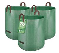 Sac Jardinage Déchets Verts 3 x 272L Autoportant - Big Bag Avec Poignées, Étanche, Pliable et Réutilisable Pour Végétaux Jardin