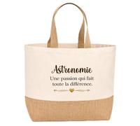 Sac jute Astronomie une passion Cadeau Anniversaire idée cadeau femme