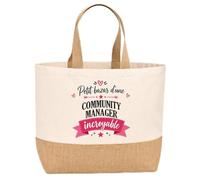 Sac jute Bazar Community Manager incroyable Cadeau Anniversaire femme