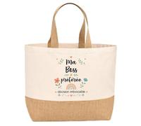 Sac jute Boss préférée Cadeau Anniversaire idée cadeau femme original