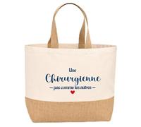 Sac jute Chirurgienne pas comme les autres Cadeau Anniversaire cadeau femme
