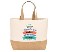 Sac jute Community Manager une vocation Cadeau Anniversaire cadeau femme