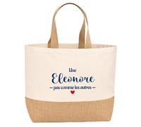 Sac jute Eleonore pas comme les autres Cadeau Anniversaire personnalisé | Sac de shopping
