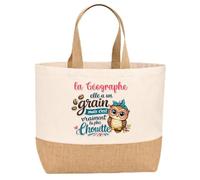Sac jute la Géographe Chouette Grain Cadeau Anniversaire idée cadeau femme