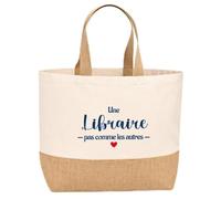 Sac jute Libraire pas comme les autres Cadeau Anniversaire cadeau femme
