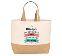 Sac jute Manager une vocation Cadeau Anniversaire idée cadeau femme