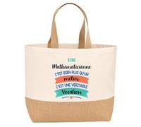Sac jute Mathématicienne une vocation Cadeau Anniversaire idée cadeau femme