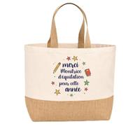 Sac jute Merci Monitrice d'équitation pour cette année Cadeau Anniversaire
