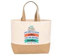 Sac jute Monitrice d'équitation une vocation Cadeau Anniversaire femme