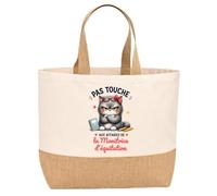 Sac jute Pas touche la Monitrice d'équitation Cadeau Anniversaire femme