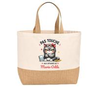 Sac jute Pas touche Marie-Odile Cadeau Anniversaire cadeau personnalisé