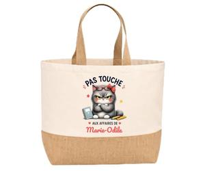 Sac jute Pas touche Marie-Odile Cadeau Anniversaire cadeau personnalisé