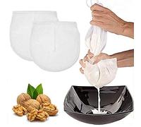 Sac Lait Végétal, Etamine Confiture Tissu Mousseline Alimentaire Cuisine Sacs Filtrants Fromage Thé Laits de Filtre pour Kefir Noix Jus Fruits Passoire Réutilisable (2 pack)
