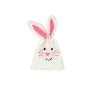 Sac Lapin Imprimé Blanc Et Rose 24 Cm